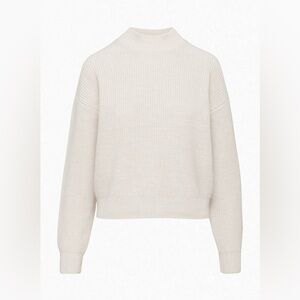Fern Mock Neck Sweater in Ecru